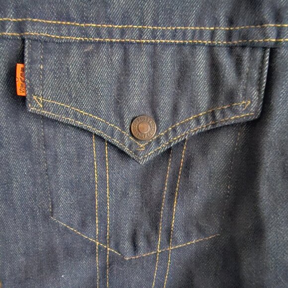Vintage 70s Levis Denim Jacket - Dark Blue - Small e - Picture 4 of 5